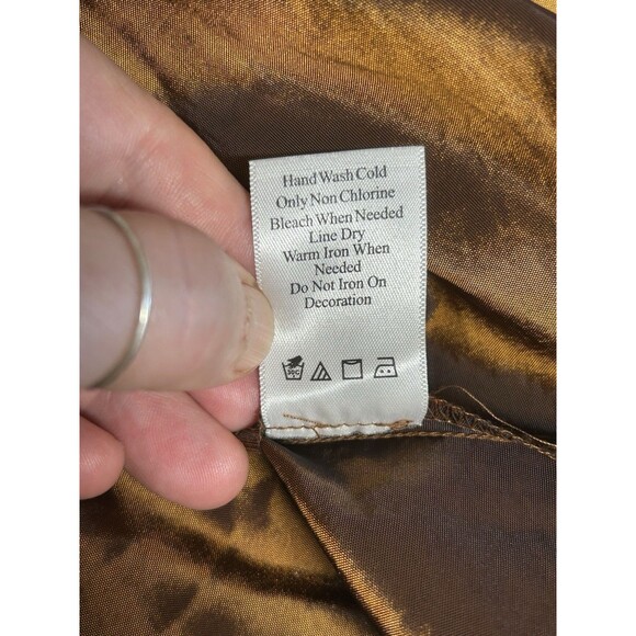 Coldwater Creek Iridescent, blouse  bronze metallic Beads 2X Whimsygoth Fairy - Picture 8 of 9